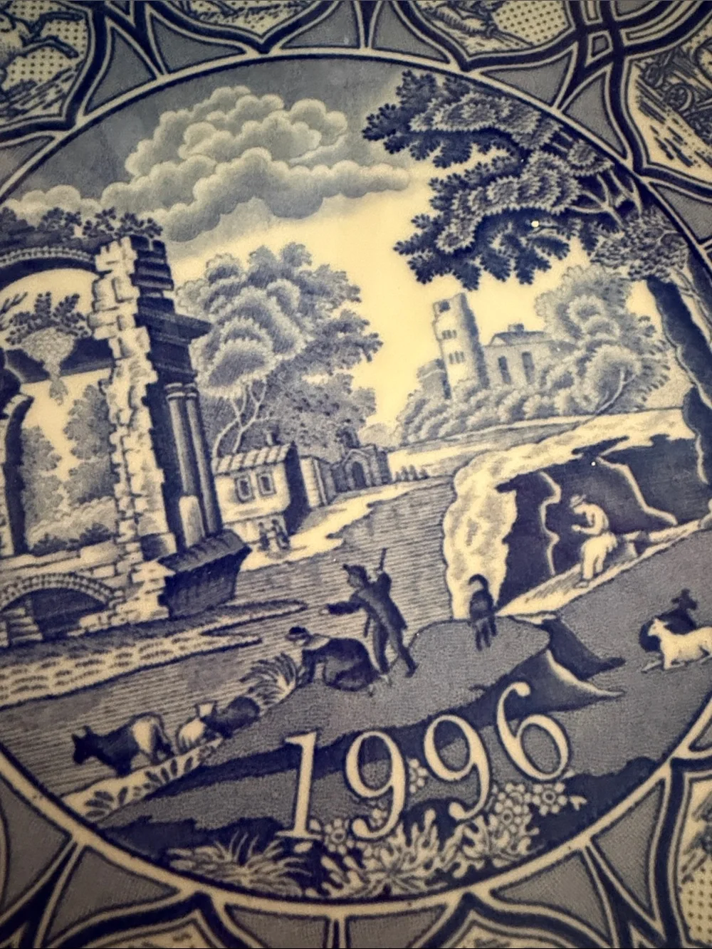 Spode Blue and White Calendar Decorative Plate